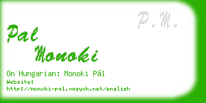 pal monoki business card